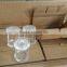 high flint glass 60ml small glass candle holder with lid