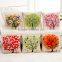 Fresh Style Life Tree Print Linen Cotton Cushion Cover Sofa Car Pillow without core