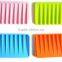 Unbreakable colorful bathroom washable Silicone Soap holder drying tray soap saver