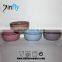 Stoneware Color Glazed Bowl With Emboss Figure