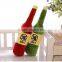 wholesale large sized beer bottle shape's plush toy valentine's gift