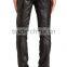 New Mens Black Genuine Leather Straight Cut Pants