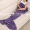 wholesale child&adult knitted blanket mermaid,mermaid tail blanket adult