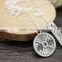Antique Silver Plated Vintage Circle 45LBS 20.4KG Weight Plate And I Choose Strength Sports Charm Necklace