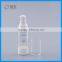 Clear cosmetic packaging bottle with airless pump