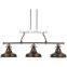 Brushed Nickel 3 Light 53" Linear Chandelier