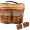 Boshiho vintage cowhide leather handle handmade travel bags organizer