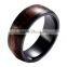 Wholesale verious Men's jewelry wood shell inlay ring titanium black zirconium
