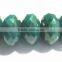 Emerald Corundum Roundel Big Hole Beads