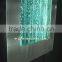 Wall mounted LED water bubble wall, stainless steel frame bubble panel