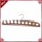 Classic space-saving, wooden flat scarf hanger, 10 holders WK5270