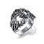 17MM Stainless steel vintage antiqued silver hollow ring fashion ring steam punk jewelry 6240011