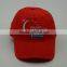 Cotton embroidery 6 panels baseball cap in red