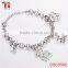 Stainless steel bracelet for girls, exquisite bracelet with adjustable end, fine chain stainless steel jewelry gift