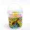 Clear plastic buckets used for kid's toys packing with lid with handle