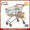 Metal wire steel supermarket trolley for shopping