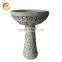 Hot selling glazed birdbath for garden ornament