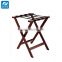 Solid Wood Hotel Room Luggage Rack with Back