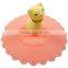 Food grade silicone rubber Anti-dust Airtight Seal Silicone Drink Cup Lids with cat head shape