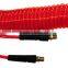with 10 years experience flexible high quality 1/4' inches red PU sprial air pipe with quick coupler