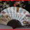 Cloth hand fan with bamboo ribs for advertising