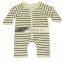 Organic Cotton New Design Baby Lace Rompers And 100% Soft Black Stripes Romper for Babies With Baby Infant Hooded Rompers