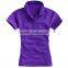 China Clothing Factory Offer High Quality Ladies Fashion Body Fit Polo Golf Shirts Purple