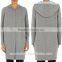OEM Service Outdoor Winter 100% Wool Grey Long Hooded Wool Coats