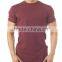 Mens Short Sleeve Longline Curved Hem T Shirt 94% Cotton 6% Spandex Plain Gym Fitted T Shirt Plain Elongated T-Shirt
