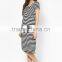 Stripe maternity long dress for pre-mam
