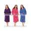 100% cotton quilted velour hooded bathrobe