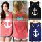 summer style women's anchor tanks top fitness debardeur femme vest tops cheap clothes china sleeveless shirt sport 2015 fashion