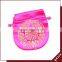 Hot Pink Chinese Style Brocade Small Beads Drawstring Pouch SH054
