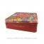 China supplier empty square christmas chocolate tin box