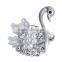 Cute Matte Animal Pins Gold Silver Swan Beautiful Costume Brooches Pin Accessorries Jewelry