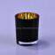 Luxury black and gold painting votive glass candles jar