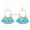 XP-TE-2170 Handmade Tassel Seed Bead Lady Fashion Colorful Earring