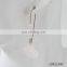 Fashionable simple scalloped pink crystal drop earrings natural stone jewelry
