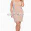 2015 latest fashion casual dress for fat ladies with adjustable straps knee length