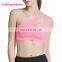 Breathable Solid Pink Padding Sports Crop Top Women Sport Bra Fitness