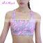 China Factory Criss Cross Double Straps Pattern Running Bra Gym