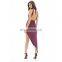 New style Strappy Polyester ladies Bodycon champagne color evening dress