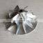 K23/3LD 5223-123-2003 50.40/76.10mm 6+6 blades performance Billet/milling/aluminum 2618 compressor wheel for 5222-988-3100