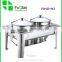 Hotel Cookware Stainless Steel Induction Chafing Dish Round Buffet Servers