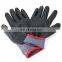 15 Gauge Nylon Knitted Black Nitrile Coated PVC Dotted One Sides Work Gloves