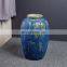 Bubble glaze sky blue restaurant lobby decoration ceramic floor large vase