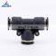 4mm 6mm 8mm 10mm 12mm PE-14 New Design Black T Type Quick Connect Plastic Joints Air Hose Pneumatic Fittings