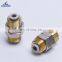Factory Price PM Series 4/6/8/10/12mm Multi-size Brass Thread Bulkhead Air Connector White Plastic China Pneumatic Fittings