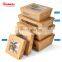 Sunkea 750ml printed logo kraft paper personalized salad box