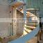 Luxury LED Solid Wood Spiral Staircase With Balustrades